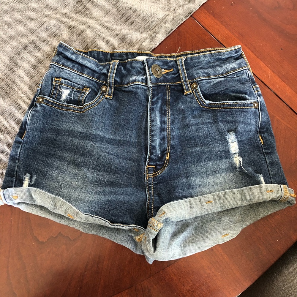 PacSun Bullhead Super High Rise Shorty Jean Shorts (00)